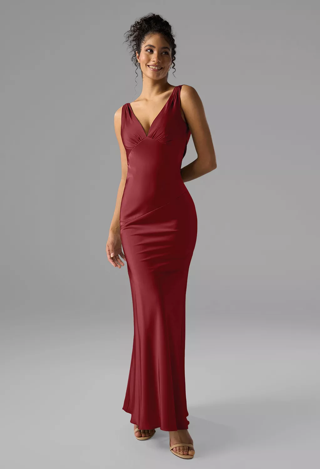 AW Rachael Burgundy  Fall Wedding Guest Dresses